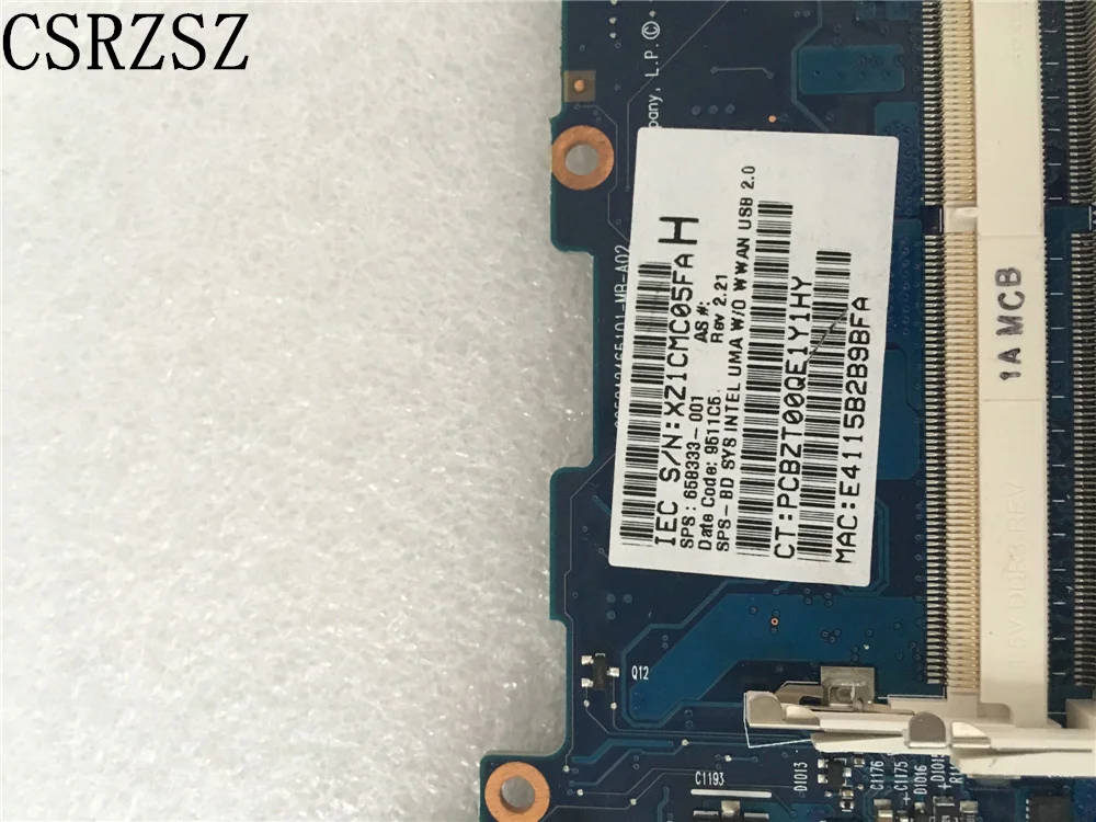 Материнская плата для ноутбука Acer Chromebook Spin 13 713 модель DA0ZARMBAI0 с процессором 52025u 100%