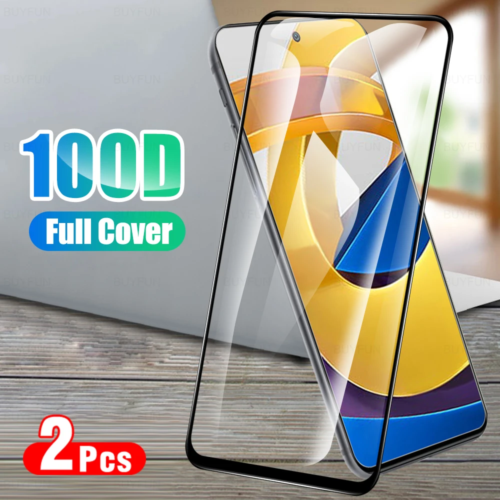 

Защитное стекло, закаленное стекло для Xiaomi poco m4 pro, 100D, 2 шт.