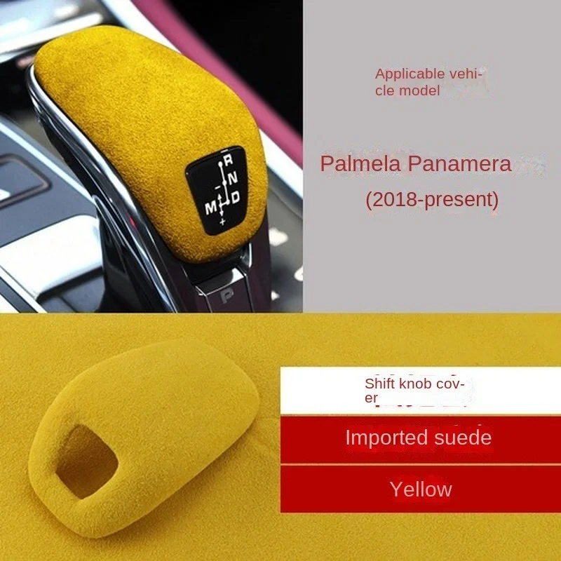 

Alcantara Suede Car Gear Shift Lever Cover Stickers Shift Gear Shift Knob Handle for Porsche Cayenne Panamera Car Accessories