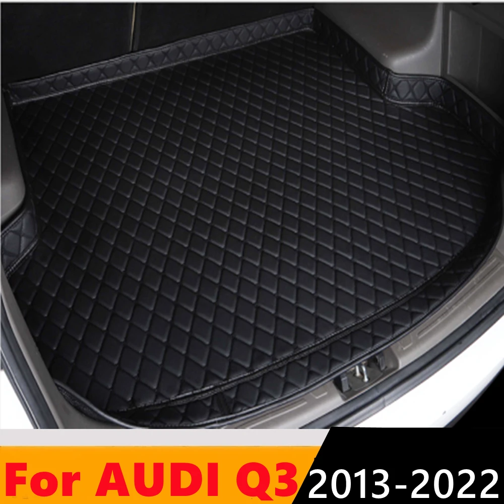 

Sinjayer Car Trunk Mat ALL Weather AUTO Tail Boot Luggage Pad Carpet High Side Cargo Liner Fit For AUDI Q3 2013 2014 2015-2022