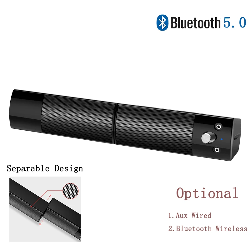 

Portable Bluetooth Wireless Speaker Separable Surround Sound Music Speaker for Computer PC Laptop Home Subwoofer Loudspeaker