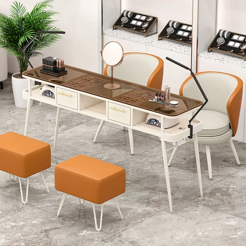 

Dressing Nail Desk Salon Professional Headboards Manicure Table Designer Aesthetic Mesa manicura Pedicure Furniture LJ50MT