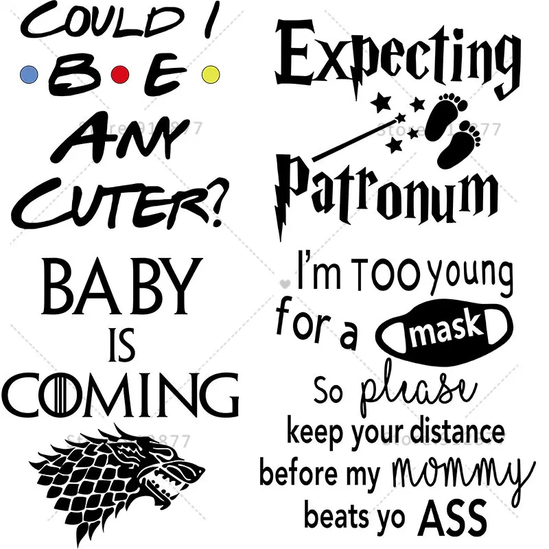 Наклейка сделай сам готовая к нажатию Забавная детская одежда термонаклейка