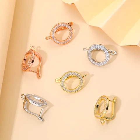 Juya золотые/серебряные застежки для сережек 4 шт