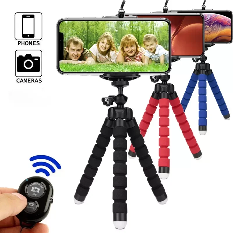 

lovebay Mobile Phone Holder Compatible Tripod Flexible Octopus Bracket Portable Selfie Universal Outdoor Travel Take Pictures