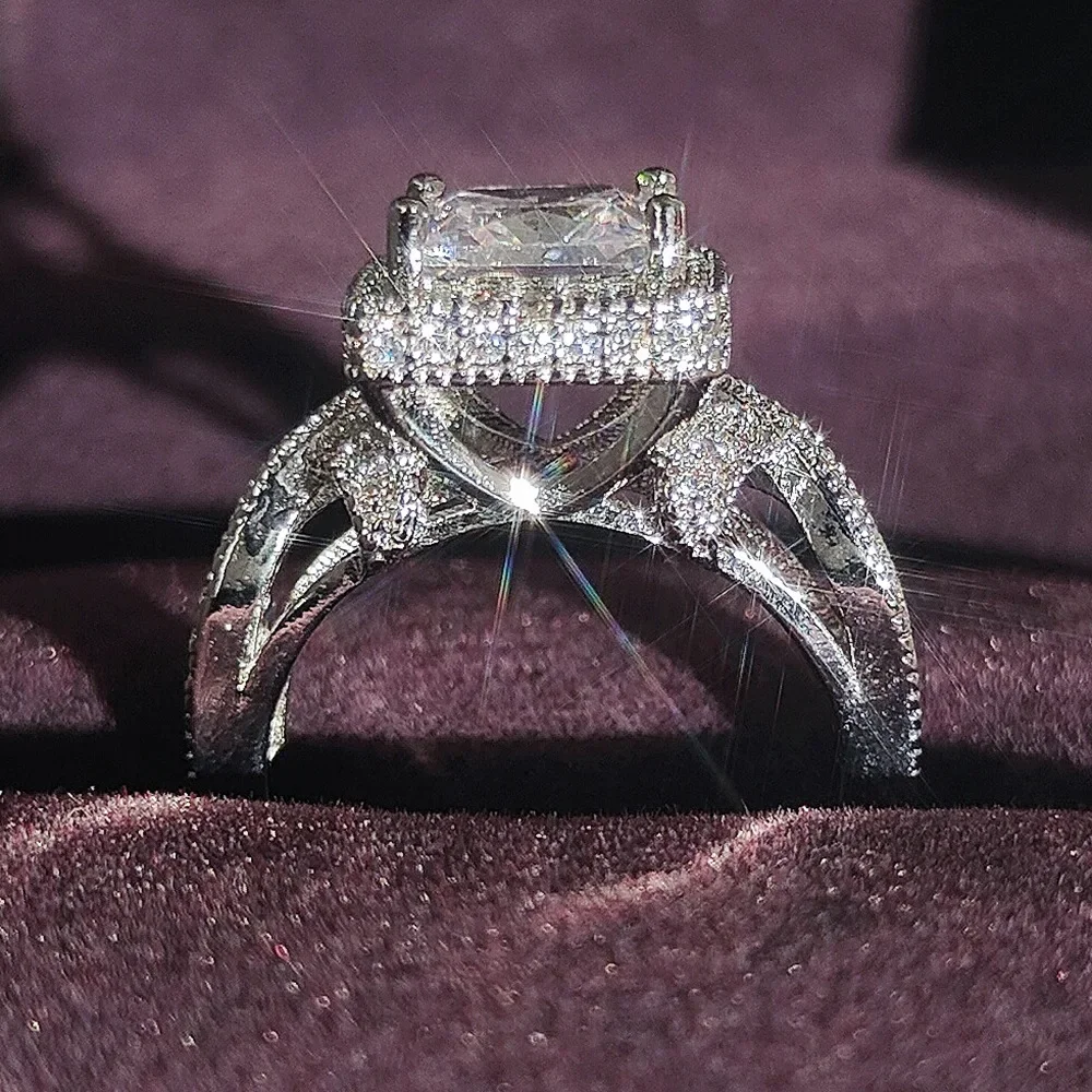 Циркониевый бренд Clare квадратной формы имитация женских ювелирных изделий