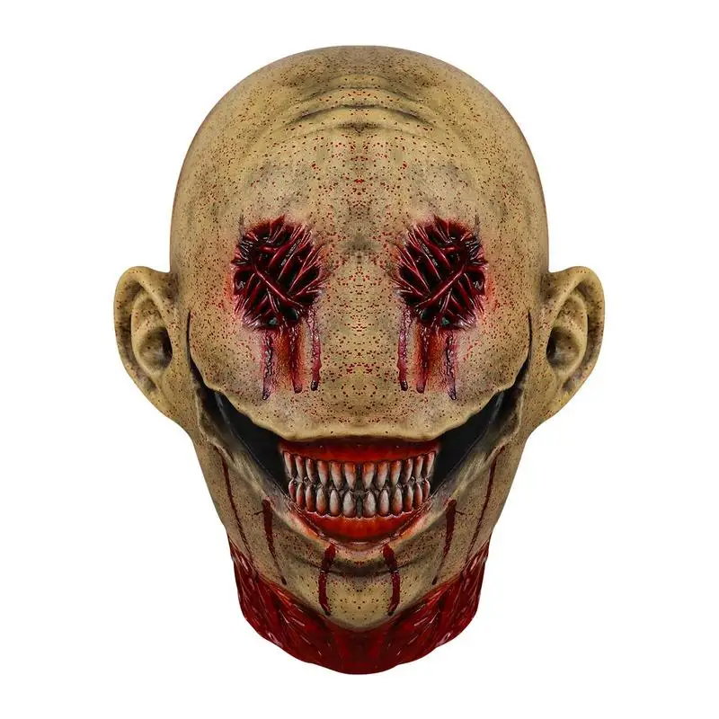 

Scary Halloween Face Cover Halloween Horror Face Evil Scary Clown Realistic Bloody Elastic Costume Accessories Party Props