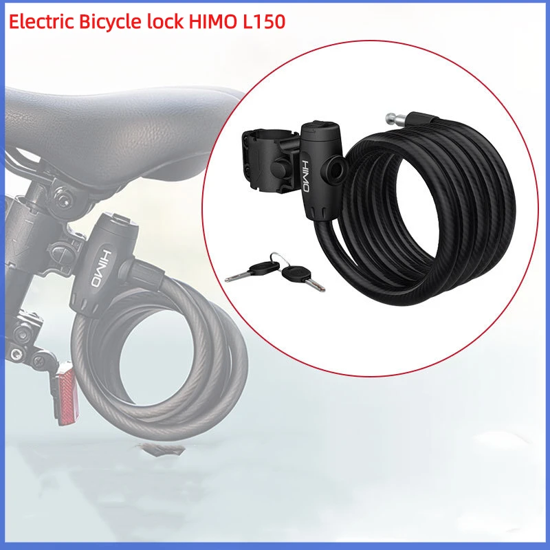 

Original Bicycle lock HIMO L150 Portable Folding Cable Lock for himo c26 z20 c30 himo c20 Electric bike Lockstitch