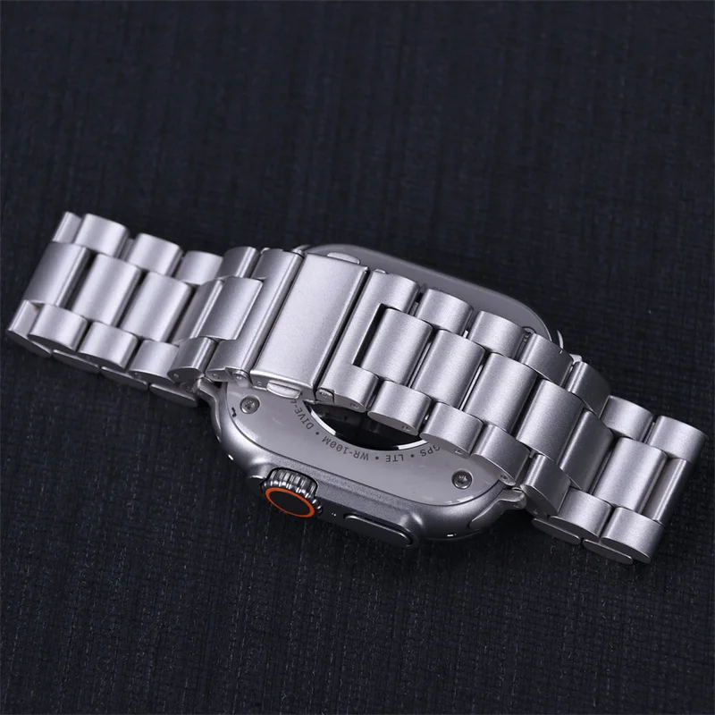 Classic Metal Band For Apple Watch Series 8 7 6 SE 5 45mm 41mm 40mm 44mm Stainless Steel Strap For iWatch Ultra 49mm 42mm Correa