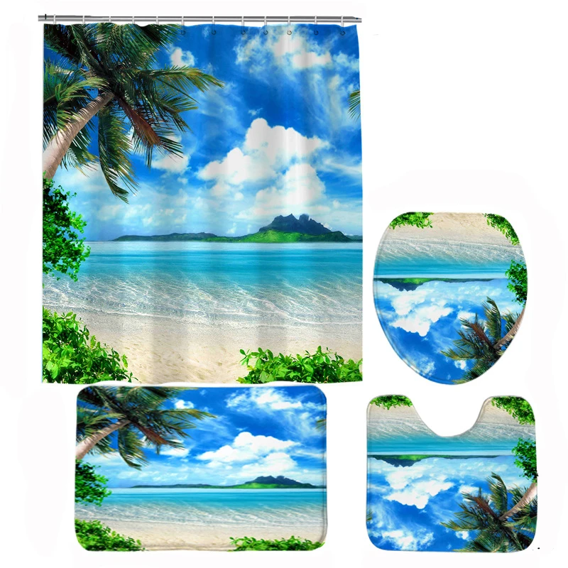 Ландшафтный Океанский душ искусственные зеленые растения деревья морской