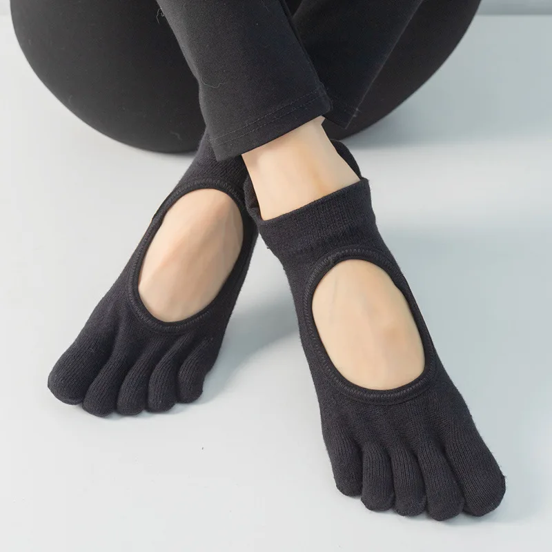 

Носки Женские однотонные с вышивкой, дышащие, с открытой спиной, для пилатеса, балетов, спорта, фитнеса, йоги, однотонные