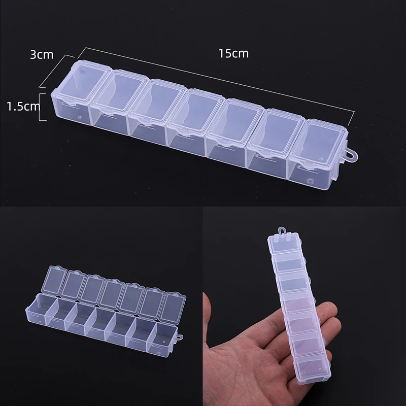 5//10/15 Grids Clear Plastic Storage Jewelry Box Compartment Container for Beads Crafts Fishing Tackles Earring Case - купить по