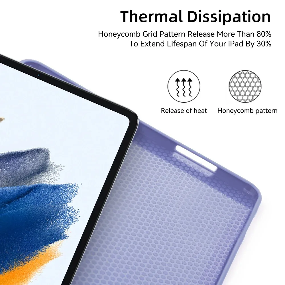 Фото Чехол для планшета Samsung Galaxy для S6 lite Tab A9 A8 A7 S7 S8 S9 и Plus FE Smart Auto Sleep Wake Function Силиконовый чехол №3