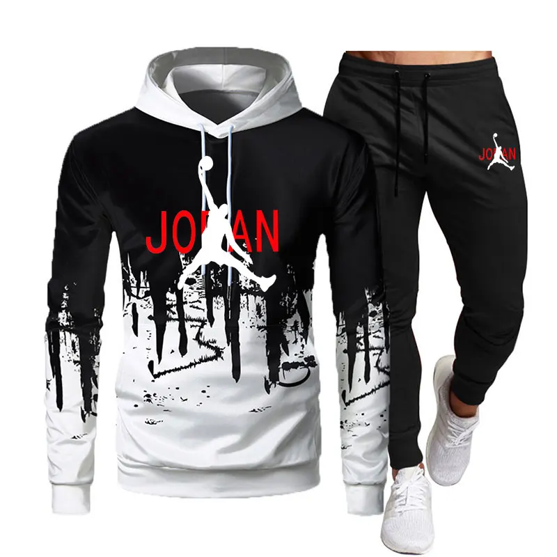 

Модный мужской спортивный костюм, мужская спортивная одежда, толстовки, спортивные штаны для бега, повседневная спортивная одежда, мужская ...