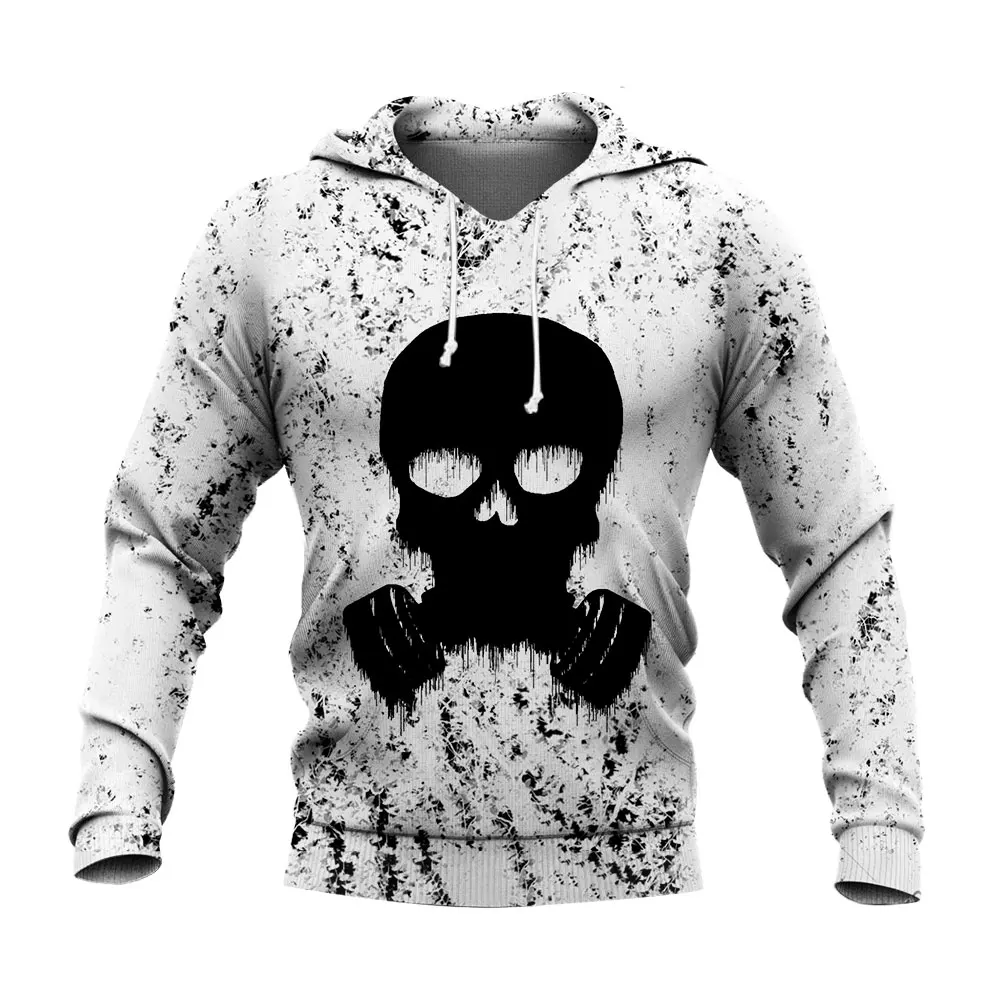 

2022 Fashion New Skull 3D Print Hoodie Autumn Unisex Street Pullover Casual Women's Sweatshirt Men's Clothing