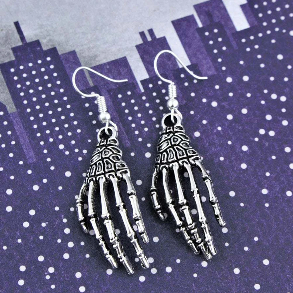 

1 Set of Key Chain Funny Dangle Earrings Hands Shape Earrings