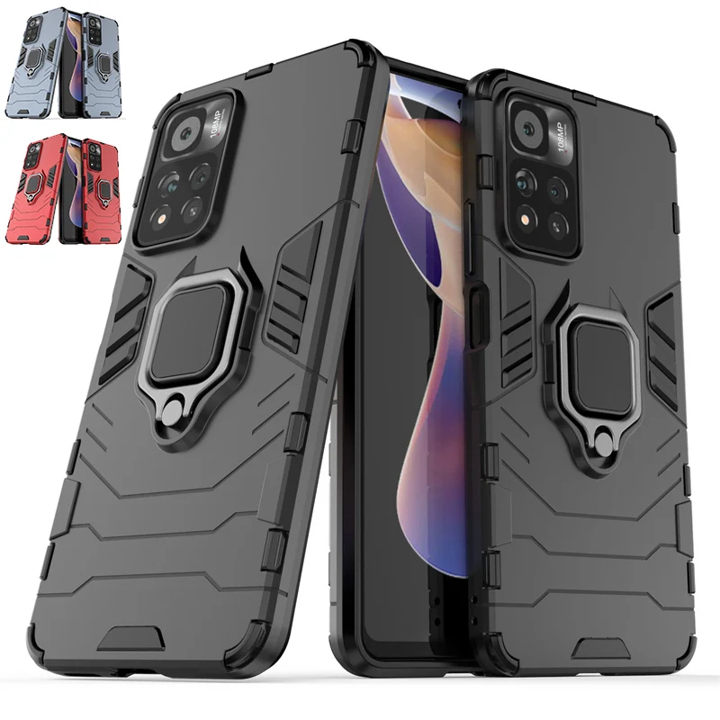For Xiaomi Redmi Note 11 Pro Plus Case Cover Redmi Note 11 Pro Plus Capas PC Magnetic Holder Cover Redmi Note 11 Pro Plus 11S 5G