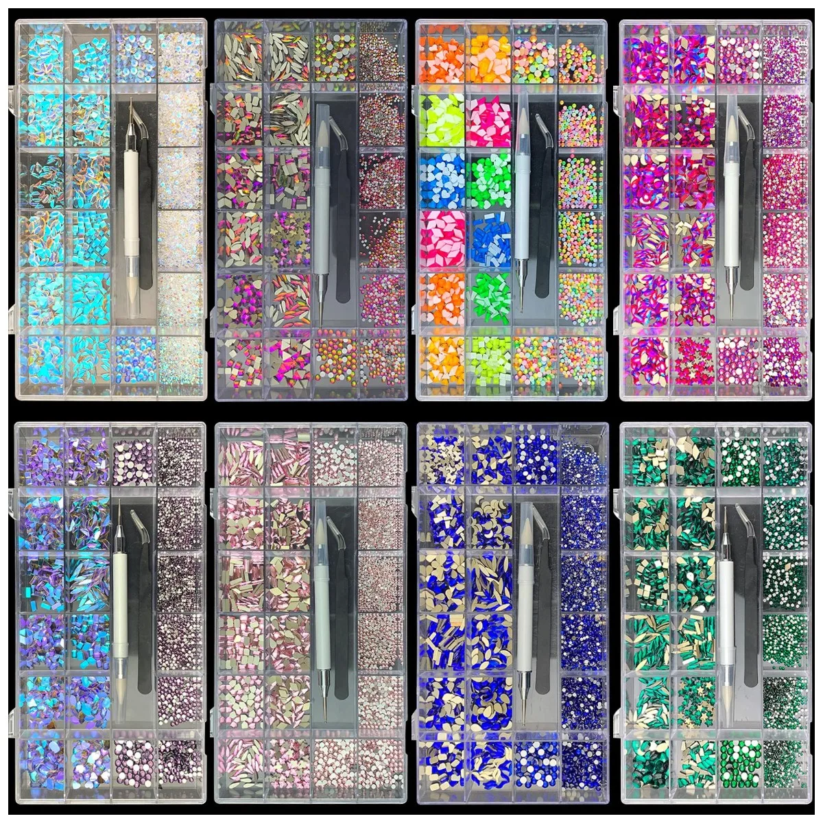 

2740 шт., набор для дизайна ногтей