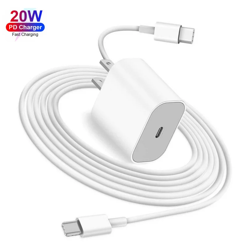 PD Fast Charger 20W For iPhone 14 13 12 Plug Phone Quick Charge USB C Type-c QC 3.0 For Samsung S23 S22 C2C Cable Power Adapter