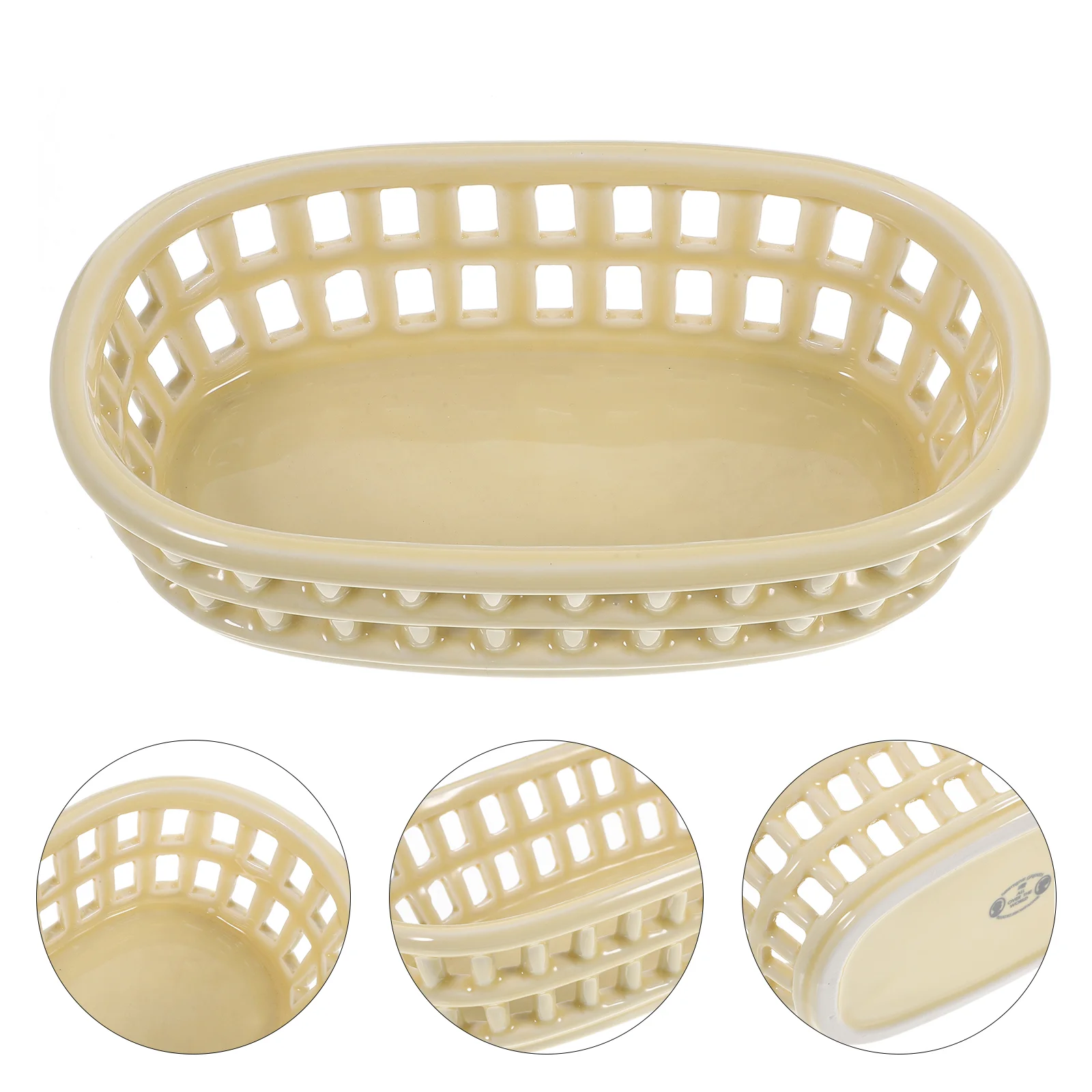 

Fruit Tray Serving Kitchen Basket Snack Bowl Decorative Bowls Large Holder Ceramic