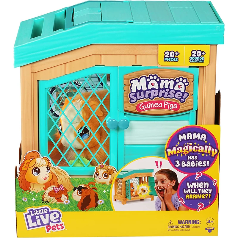 Original Little Live Pets Mama Surprise Guinea Pigs Electronic Pet Children 20+ Sounds Interactive Toy Girls Birthday Gift Toys