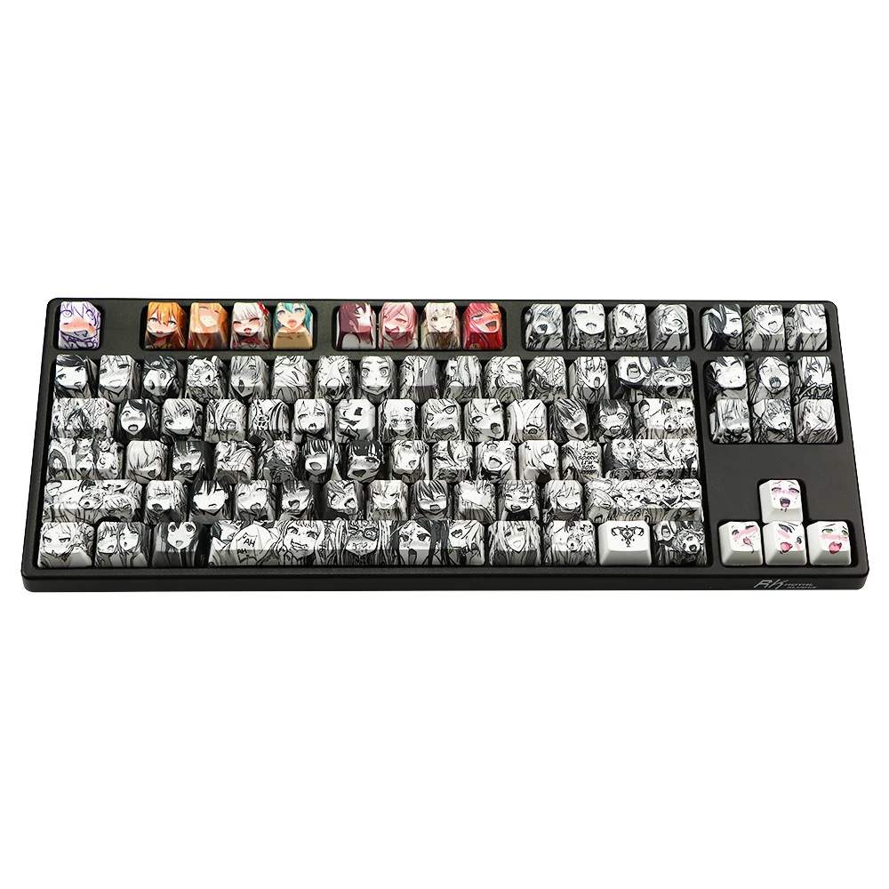 

Только распродажа Keycap PBT 110key Ahegao Keycap Dye Sublimation OEM Profile Японский аниме Keycap для Cherry Gateron Kailh переключатель Механическая клавиатура Key Cap