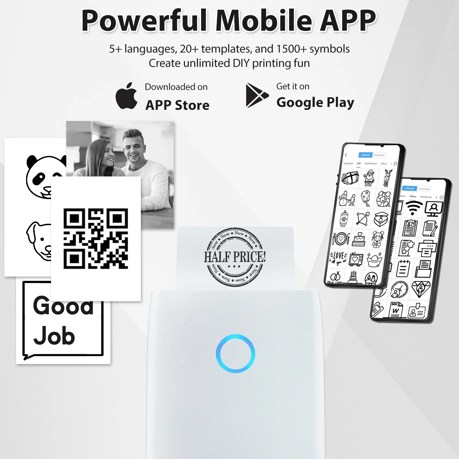 Фото 10 шт. AiYin индивидуальный бренд портативный Bluetooth термокарманный принтер мини беспроводной для офиса и студентов печати №5