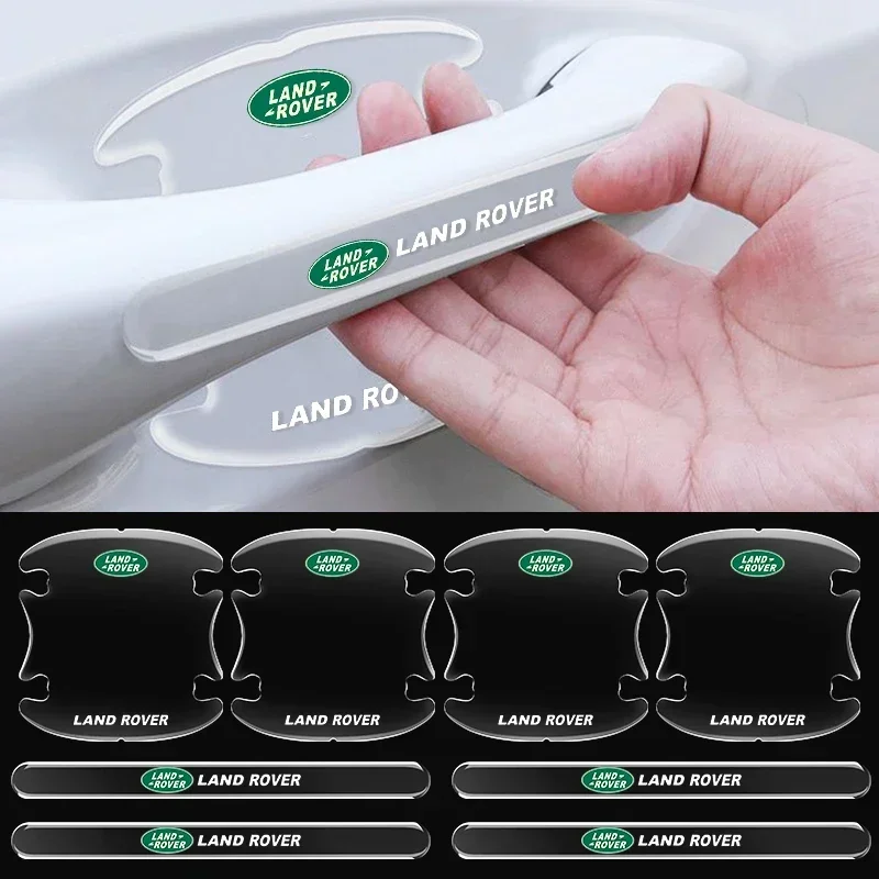 8 шт. прозрачная наклейка на дверную ручку автомобиля декоративная защитная