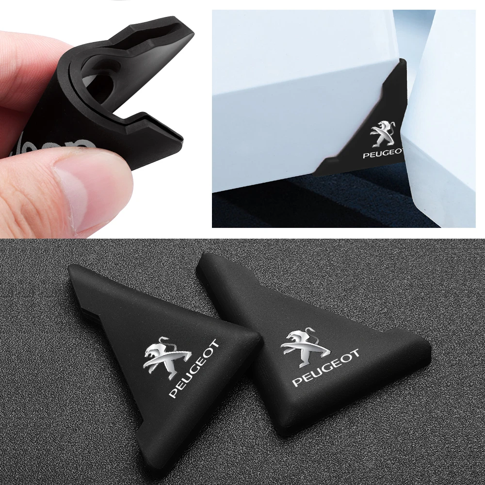 

2PCS Silicone Car Door Corner Cover Bumper Crash Scratch Protector For Peugeot 206 207 307 308 3008 2008 407 508 5008 6008 301