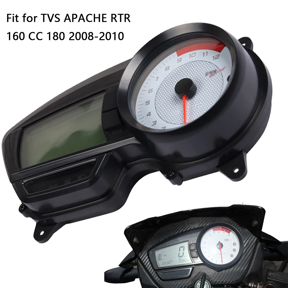 

Motorcycle Lcd Digital Speedometer Odometer Tachometer Gauge for TVS Apache RTR 160 180 TVS160 TVS180 2008-2010