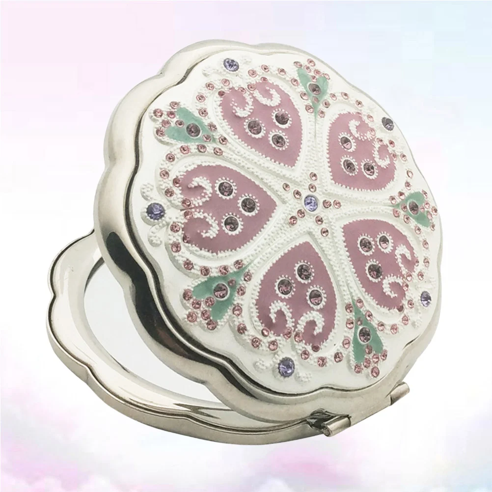 

1pc Makeup Mirrors Mini Compact Round Mirror Personal Pocket Double Sided Mirror