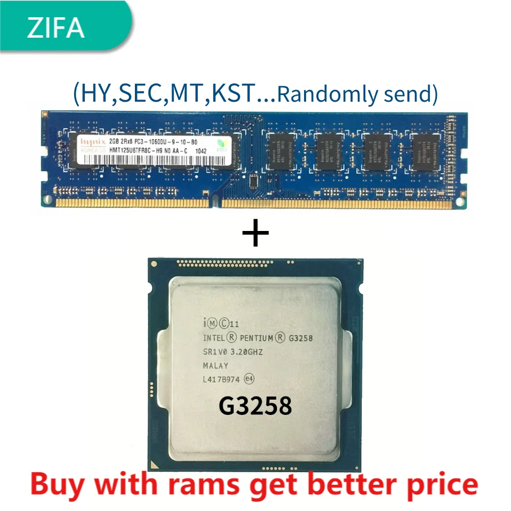 

DDR3 2G 1333 МГц с G3258 3,2 ГГц двухъядерный процессор 3M 53 Вт LGA 1150