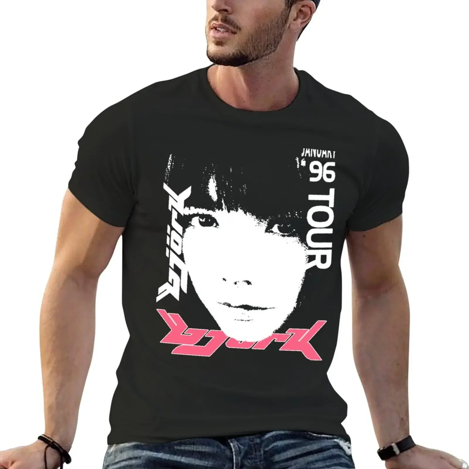 Классическая футболка Bjork 1996 января Tour эстетическая одежда рубашки с графикой