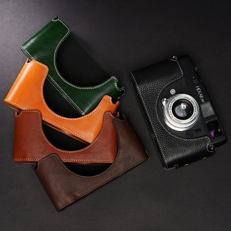 Чехол ручной работы из натуральной кожи для камеры KONICA Hexar RF