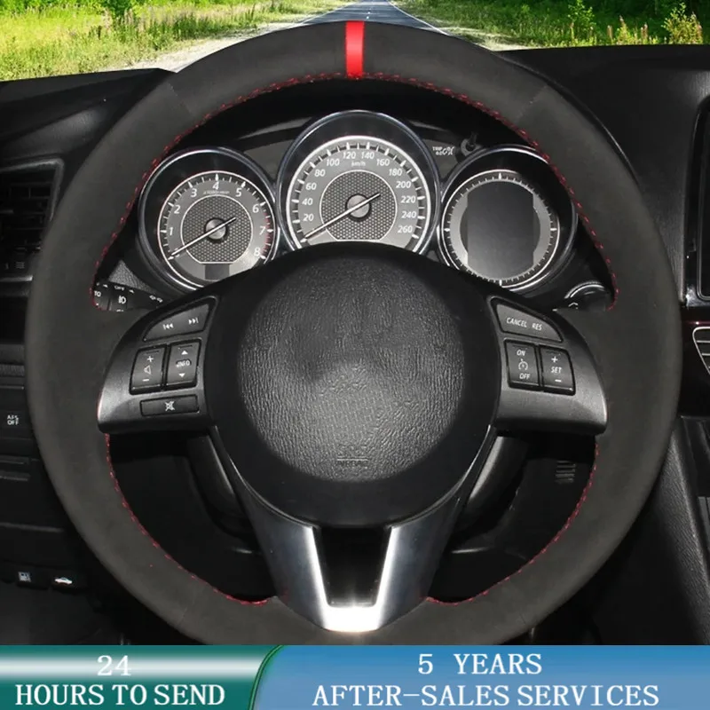 

Customized Car Steering Wheel Cover Non-Slip Braid For Mazda 3 Axela Mazda 6 Atenza Mazda 2 CX-3 CX-5 Scion iA Toyota Yaris