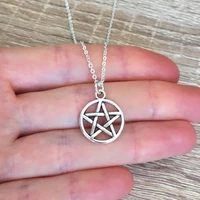 classic supernature wicca witchcraft pentagram pendant necklace 2021 fashion trend jewelry for women aesthetics gifts
