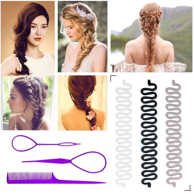 

Tail Tools for French Twist Plait Ponytail DIY Hair Styling Hair Bun Donut Teenitor Hair Loop Tool Hair Bun Maker