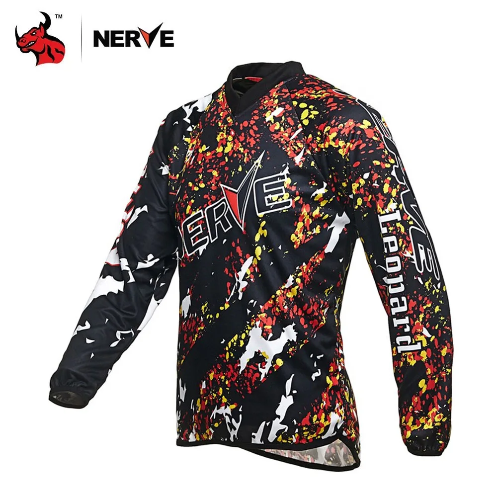 

NERVE Breathable Moisture Wicking Motorcycle Downhill Suit Breathable And Quick-drying Cycling T-sleeves Off-road T-sleeves
