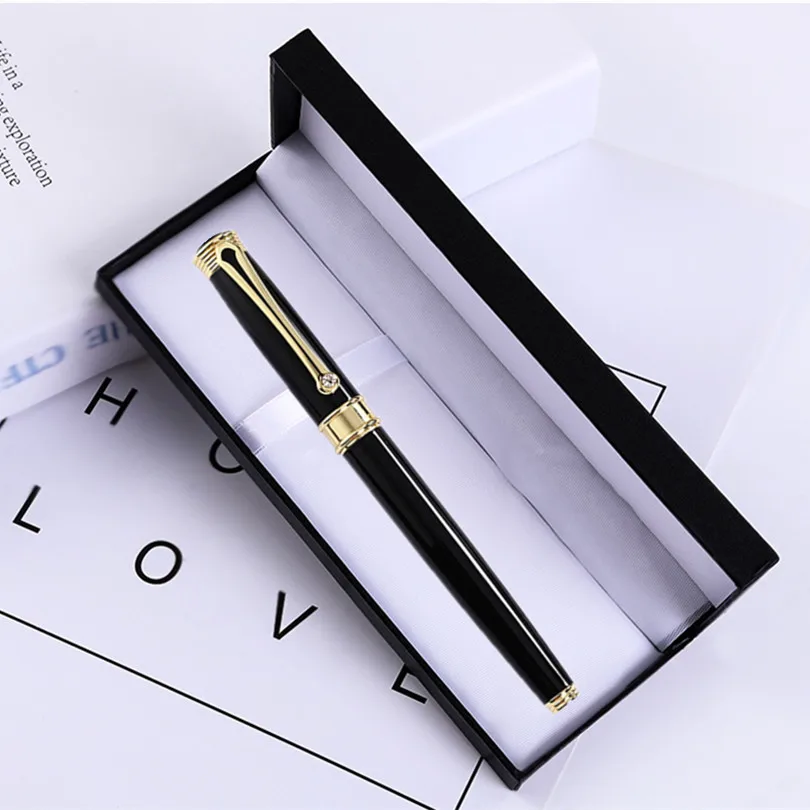 

Boxed Metal Fountain Pen Simple 0.5mm Gel Ballpoint Pen 2022 Pretty Stationery Gift for School Teacher Friend Office Accessories