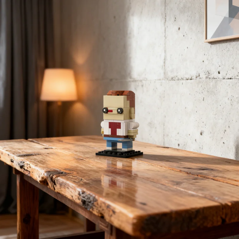 Фото Набор из 111 деталей MOC: Модель Brickheadz Бутч Куллидж из «Пульп Фикшн», конструктор, архитектурная модель, рождественский подарок, идея для подарка на день рождения для детей №1