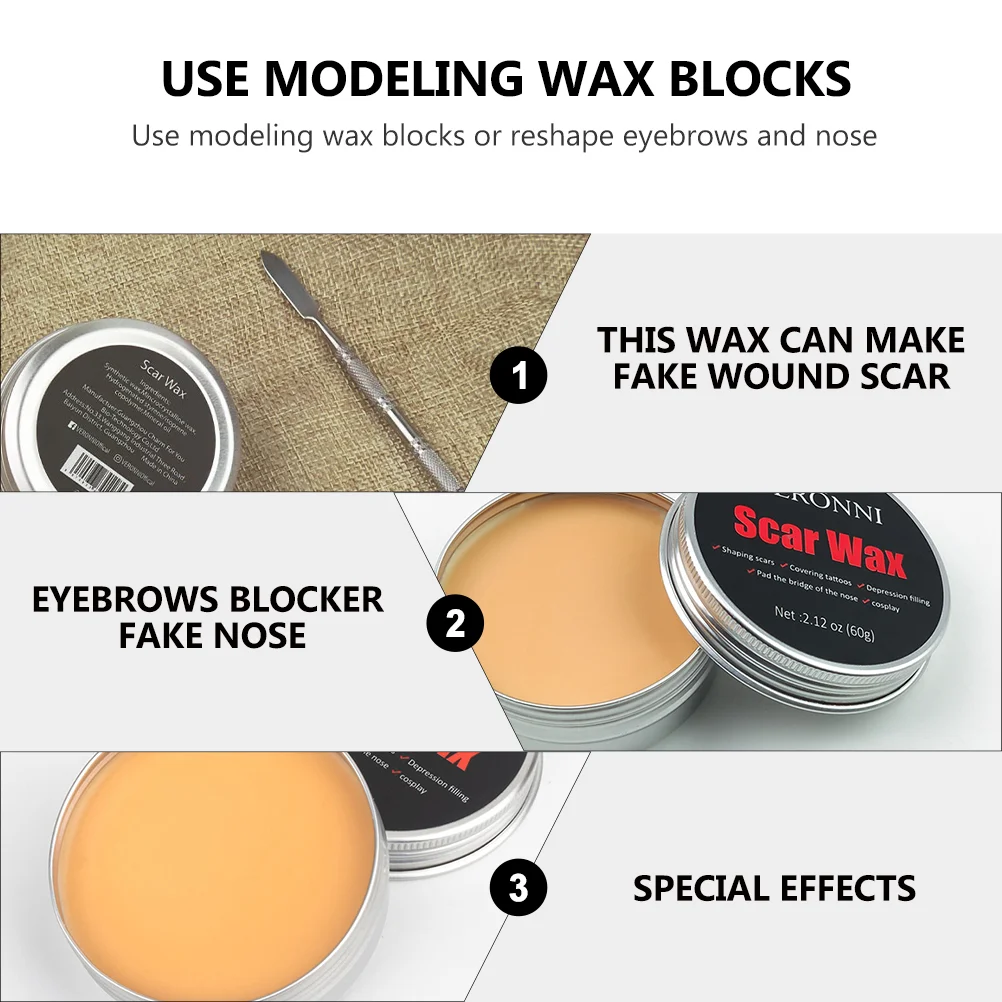 60g Special Effects Skin Wax Fake Scars Makeup Wound with Spatula |