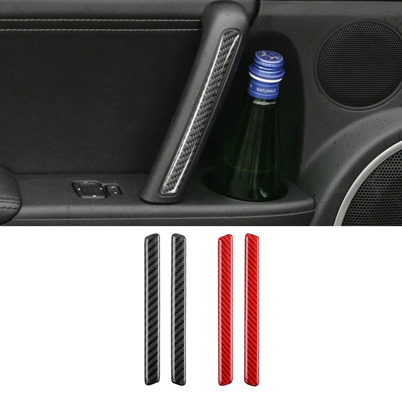 2 шт. декоративные наклейки на дверную ручку автомобиля из углеродного волокна