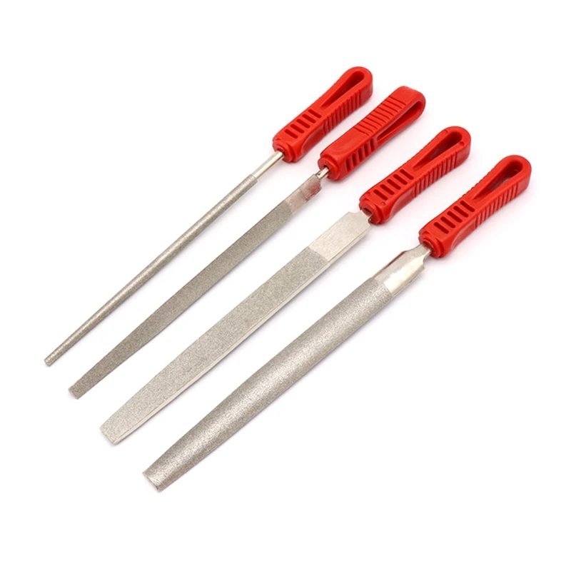 

6-inch Mini Diamond Needle File Set High Hardness Needle File Kit for Metal 4pcs