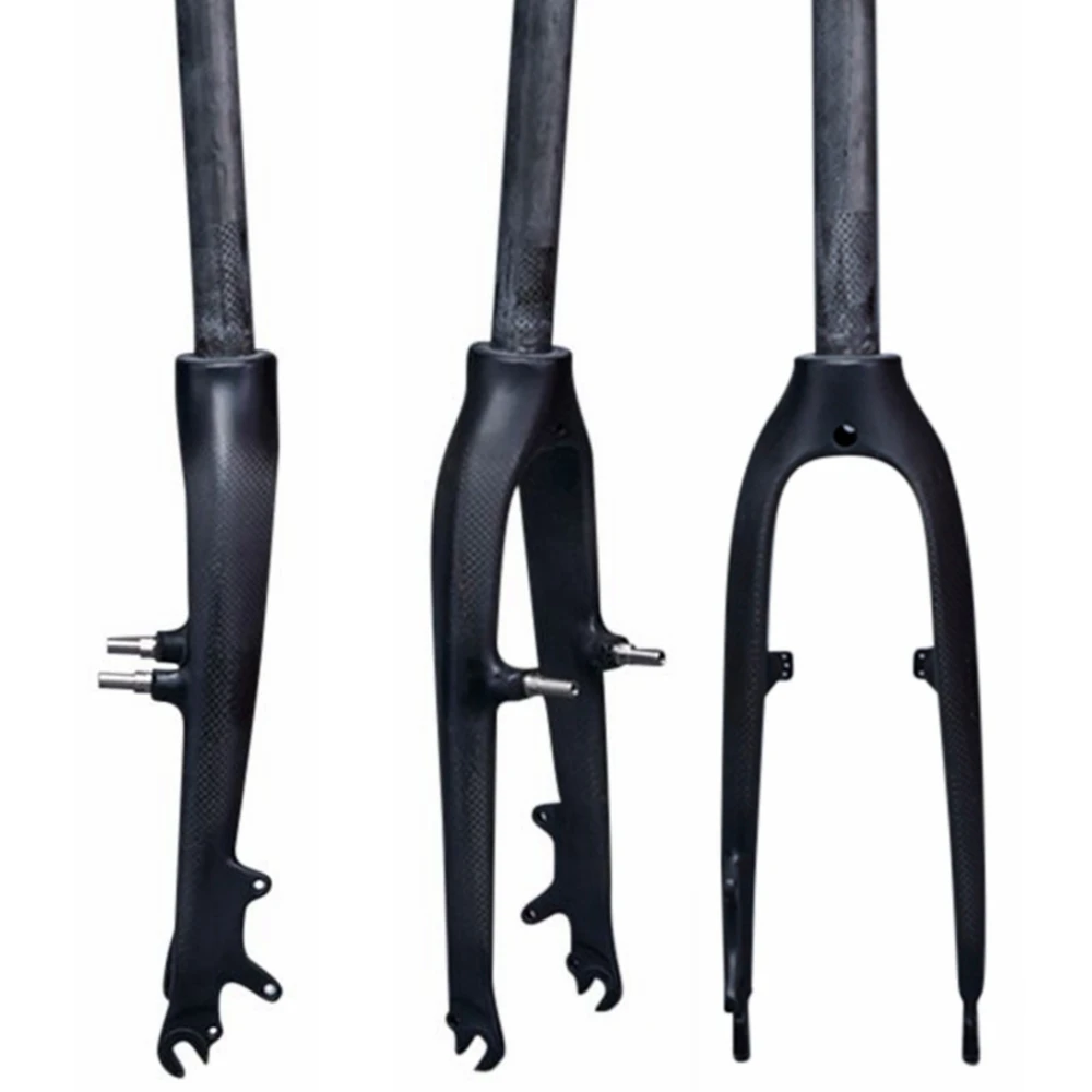 Полный углеродное волокно Велоспорт складывающийся BMX передняя вилка