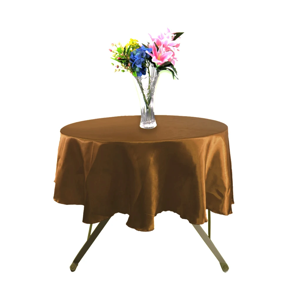 

Круглая атласная скатерть dogoodbuinses 145 см