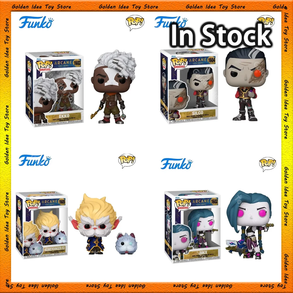 10 см Funko Pop League of Legends Arcane аниме фигурка Jinx Vi Ekko Silco Коллекционная статуя Модель
