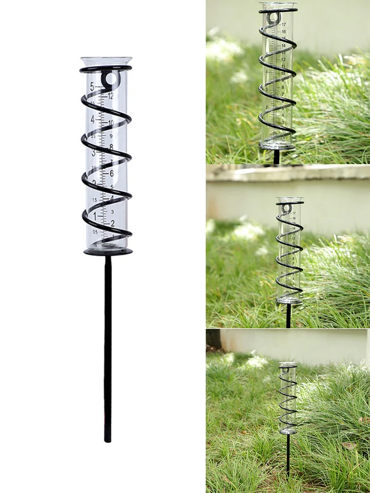 

Floating Rain Meter Rain Gauge Flower Beds For Outdoor Garden Decor Garden Landscapes Glass Lawn Tools Spiral Lawn