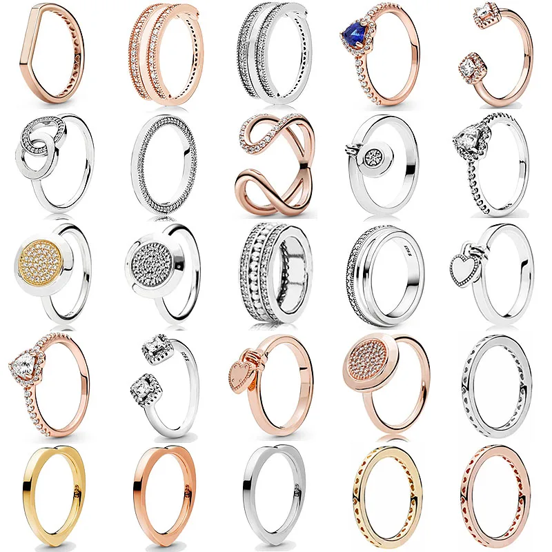 

Original New S925 Popular Ring Two-tone Circles Reversible Elevated Heart Signature Thick Band Ring For Women Jewelry Gift
