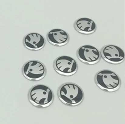 

2 шт. 5 шт. 10 шт. 14 мм для Skoda, чехол для автомобильного брелока, значок, кнопка, значок с логотипом, прямой складной пульт дистанционного управления, сменная наклейка