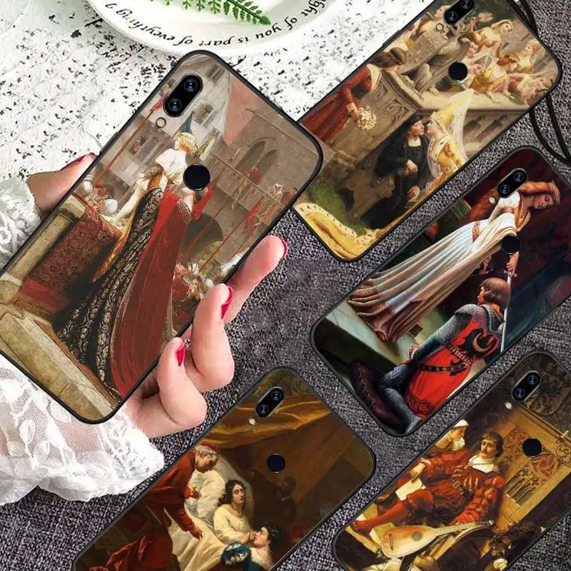 

medieval Middle Ages Oil Painting art Phone Case For Xiaomi Redmi note 7 8 9 11 i t s 10 A poco f3 x3 E pro lite funda shell